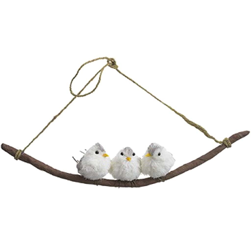 Glittered Bird x3 on Branch 