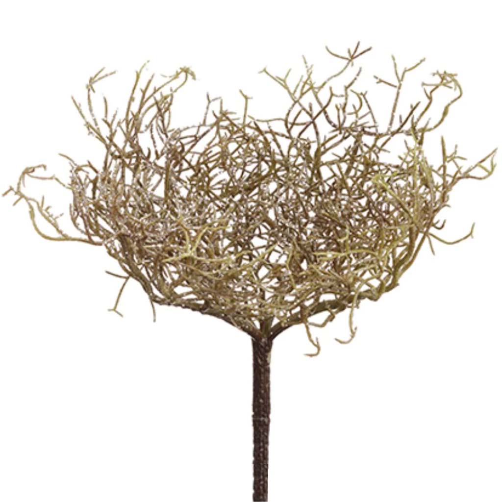 Glittered Plastic Twig Bush 
