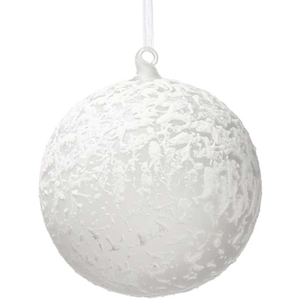 Snowed Glass Ball Ornament 