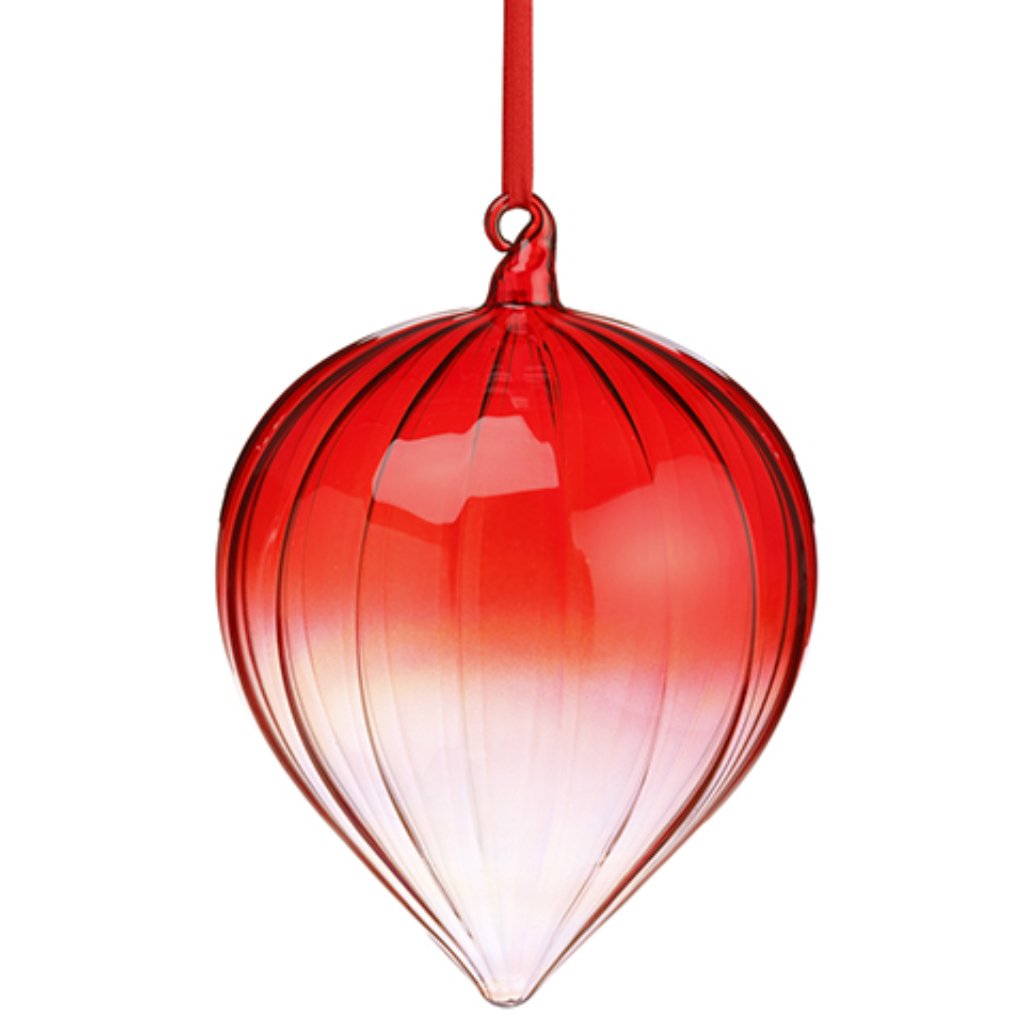 Striped Glass Finial Ornament 
