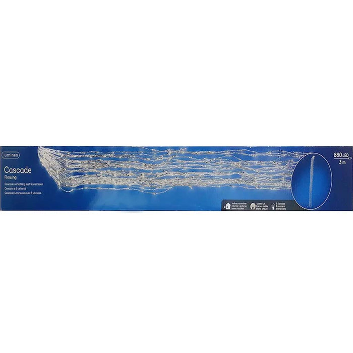 Led Cascade L With Flow Outdoor Colourbox Zilver/Koel Wit 300cm 880L 