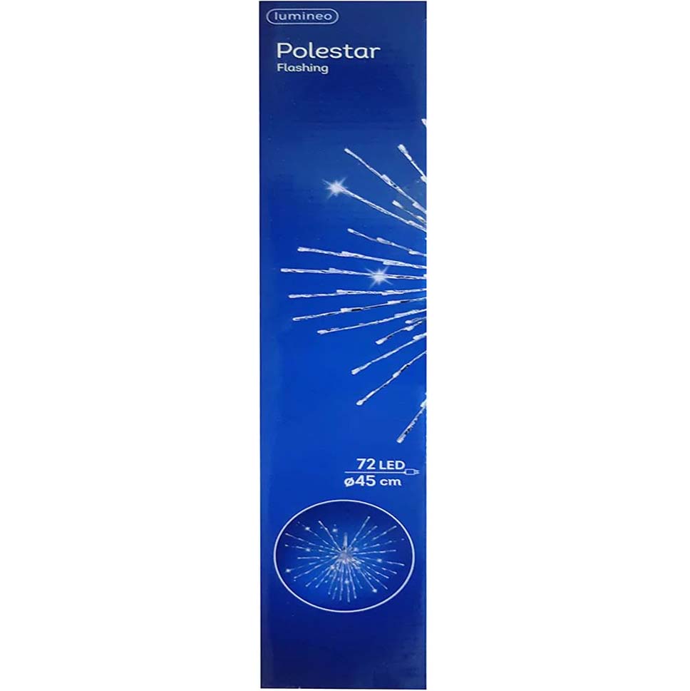 Led Polestar with Flash Outdoor Colourbox Warm White 17.7in 72L 