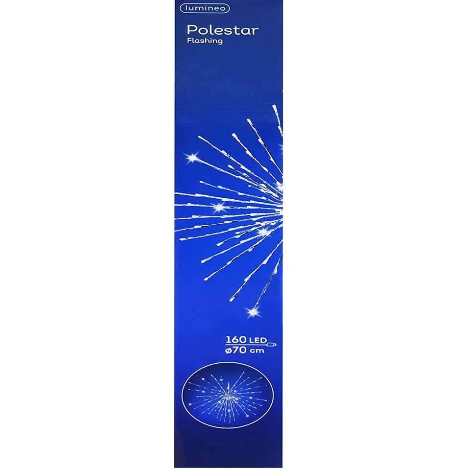 Led Polestar W Flashing L Outd Colourbox Warm White 27.5in 160L 