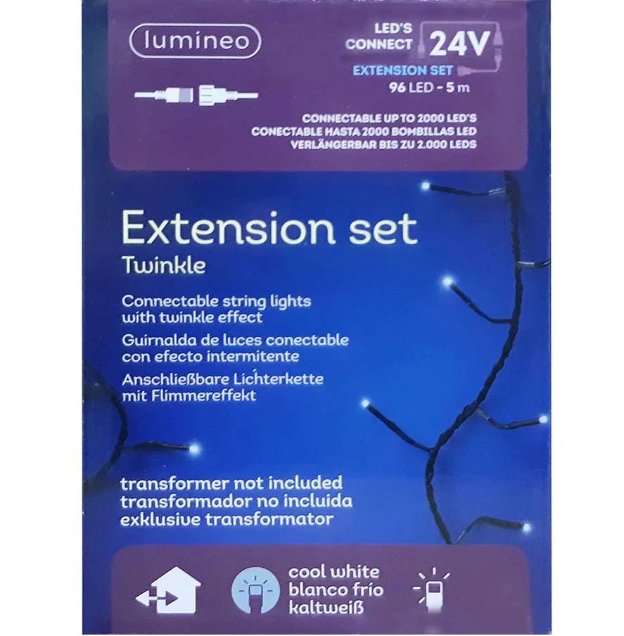 Led Connect 24V Ext Set Outd Colourbox Black/Cool White 16.4ft 96L 