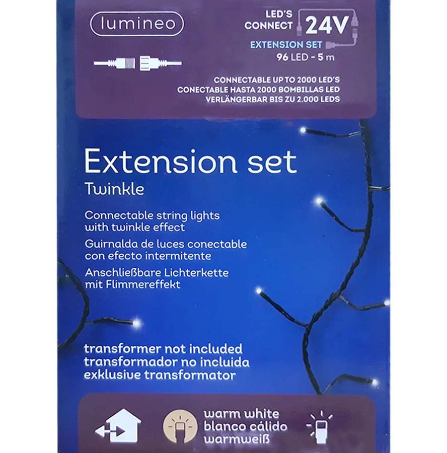 Led Connect 24V Ext Set Outd Colourbox Black/Warm White 16.4ft 96L 