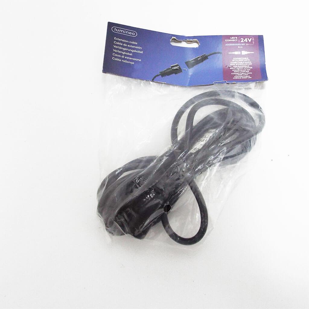 LED CONNECT24V T-CONN OUTD PBH BLACK 3YDS 