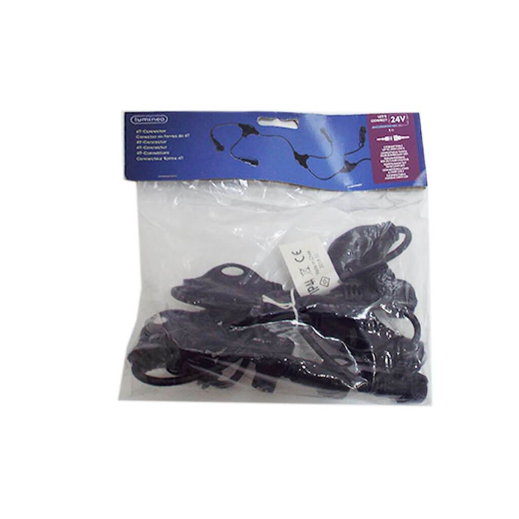 LED CONNECT24V T-CONN OUTD PBH BLACK 1YRD 