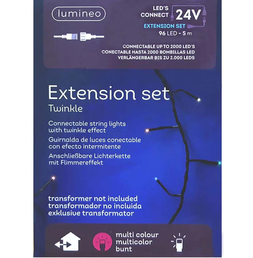 Led Connect 24V Ext Set Outd Colourbox Black/Multi 16.4ft 96L 