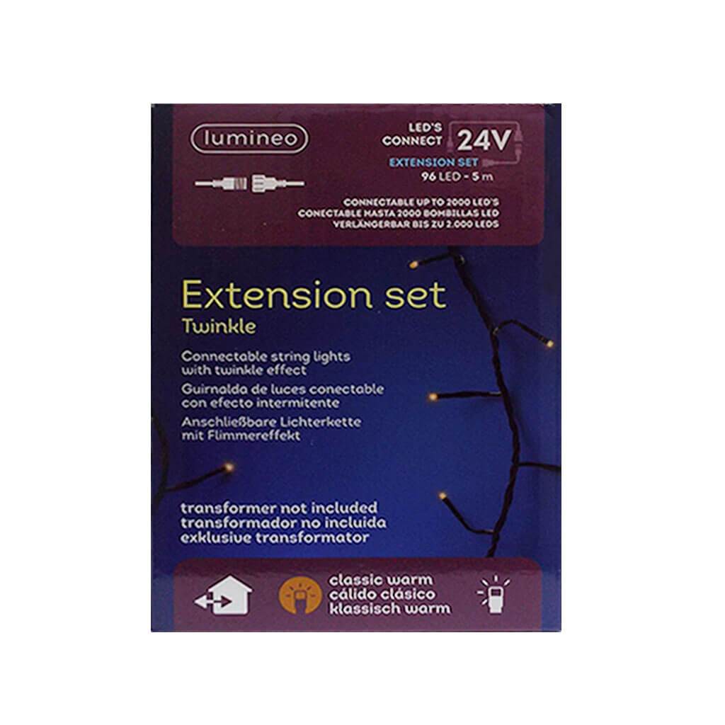 LED CONNECT 24V EXT SET OUTD COLOURBOX BLACK/CLASSIC WARM 16.4FT 96L 