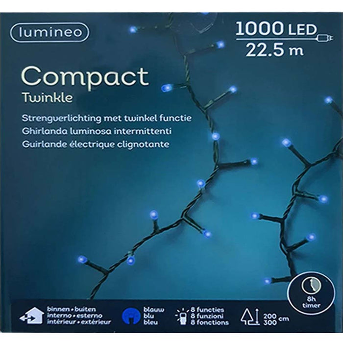 Led Compact Twinkle Lights Outdoor Colourbox Groen/Blauw 2250cm 1000L 