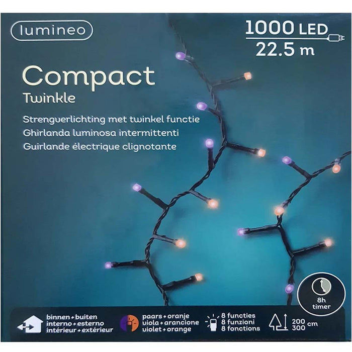 Led Compact Twinkle Lights Ou Colourbox Black/Colour(S) 2250cm 1000L 