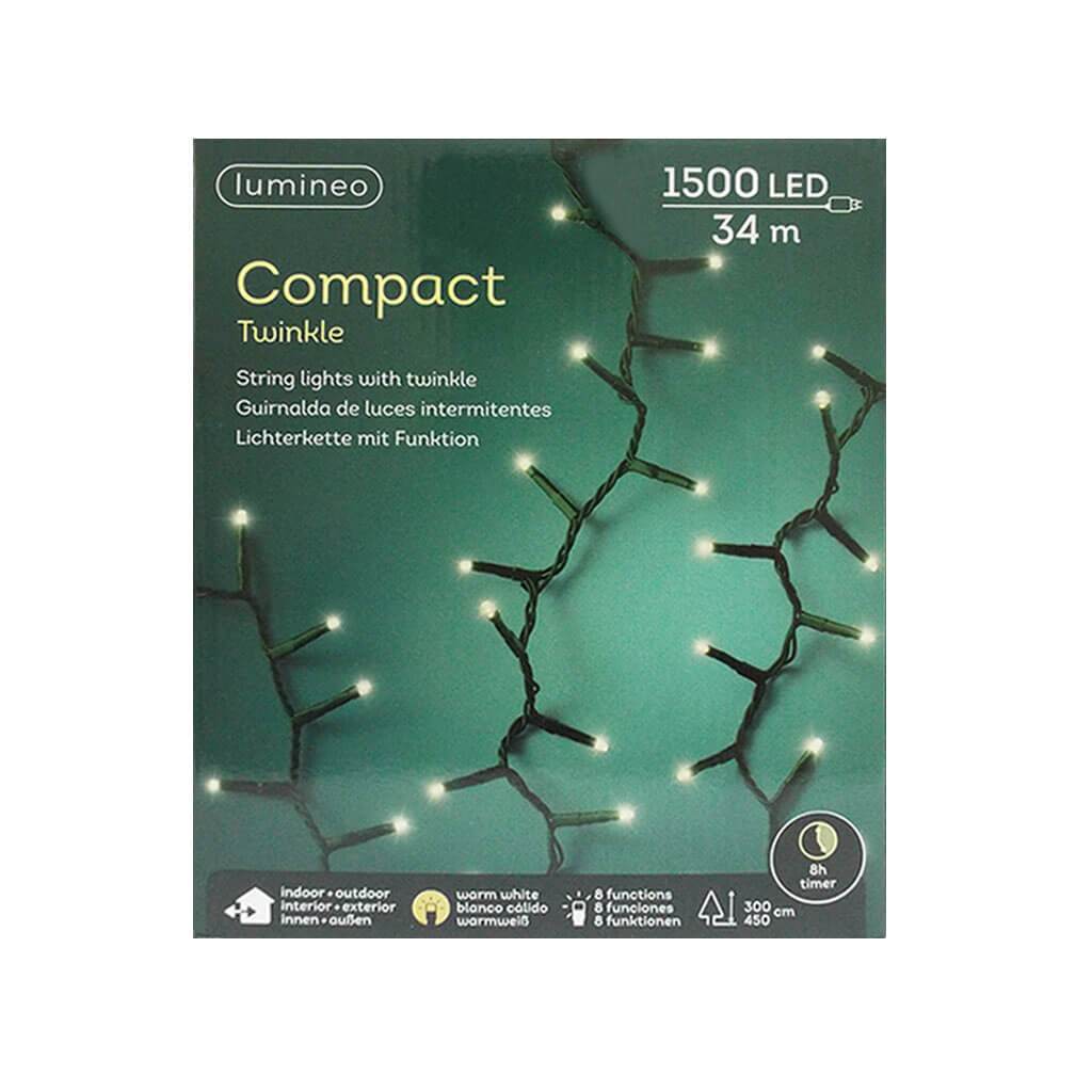 LED TWINKLE COMPACT OUTD COLOURBOX GREEN/WARM WHITE 111.5FT 1500L 