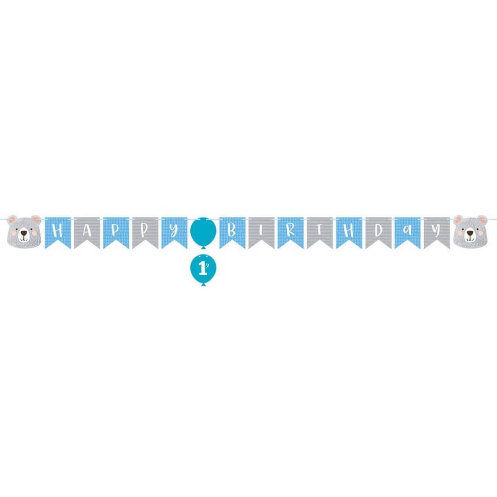 1st Birthday Bear Ribbon Banner