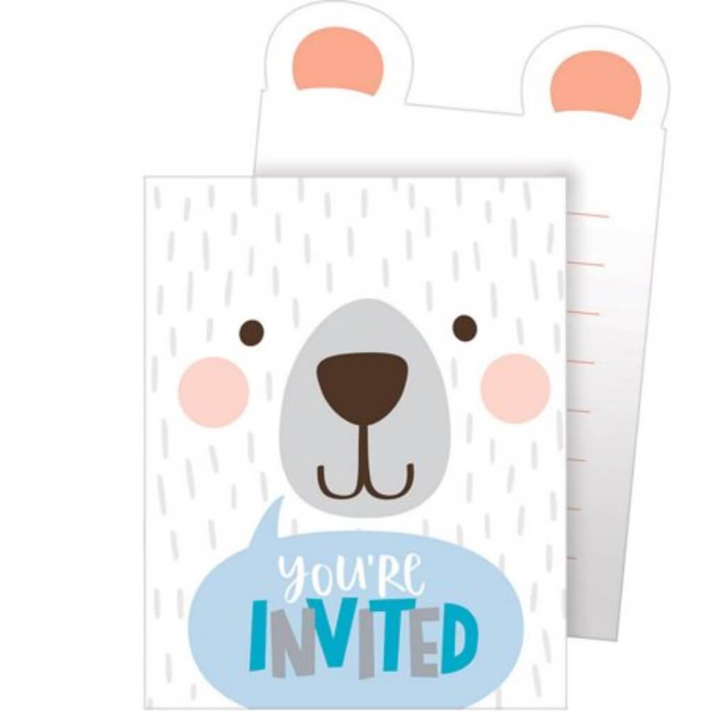 Birthday Bear Invitation Pop-up 8ct