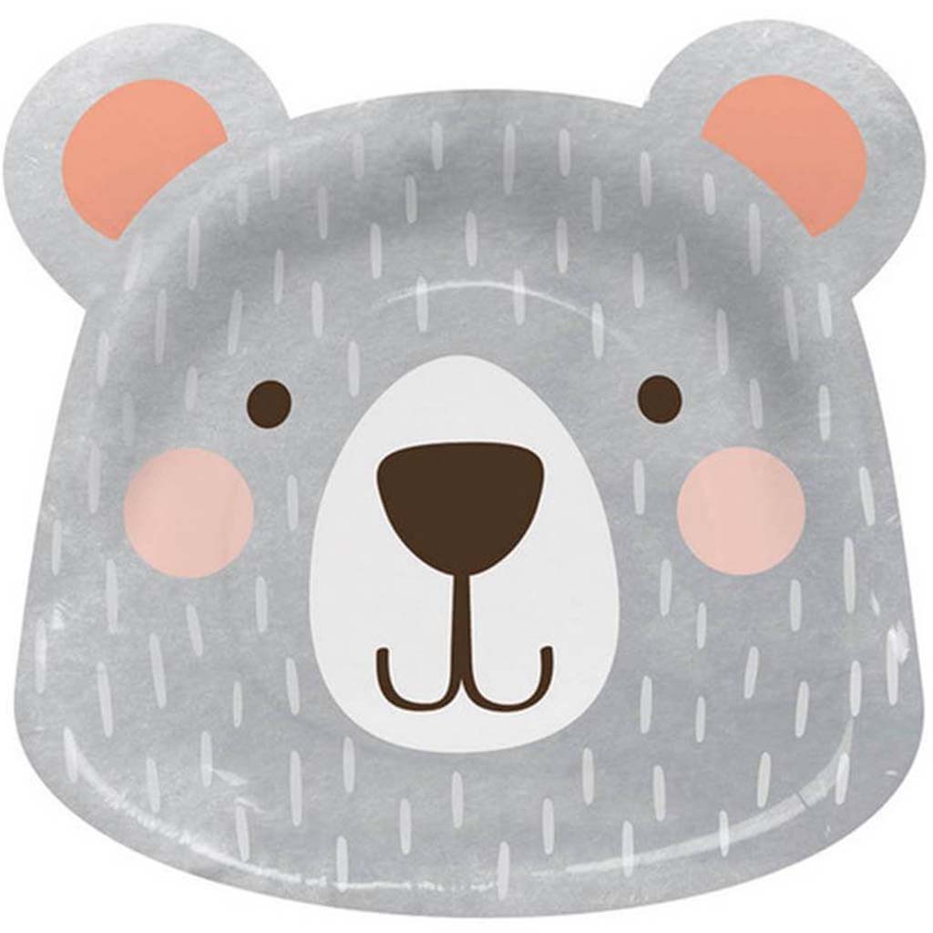 Birthday Bear 9in Plate 8ct