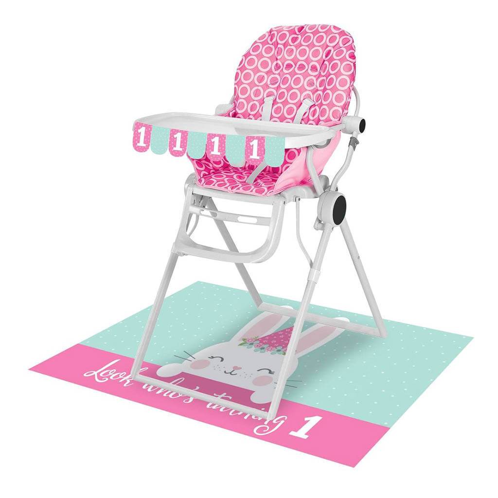 1st Birthday Bunny High Chair Kit