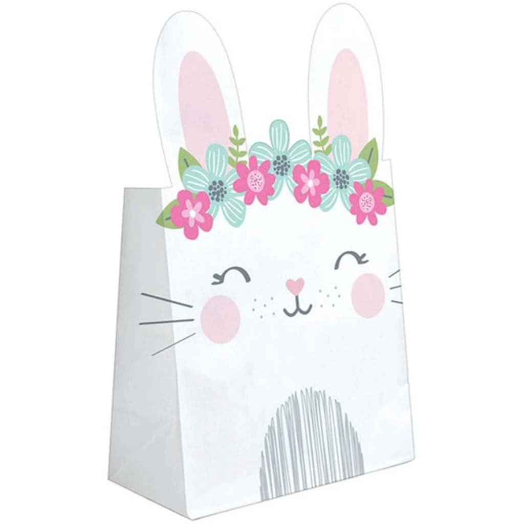 Birthday Bunny Paper Treat Bag 8ct