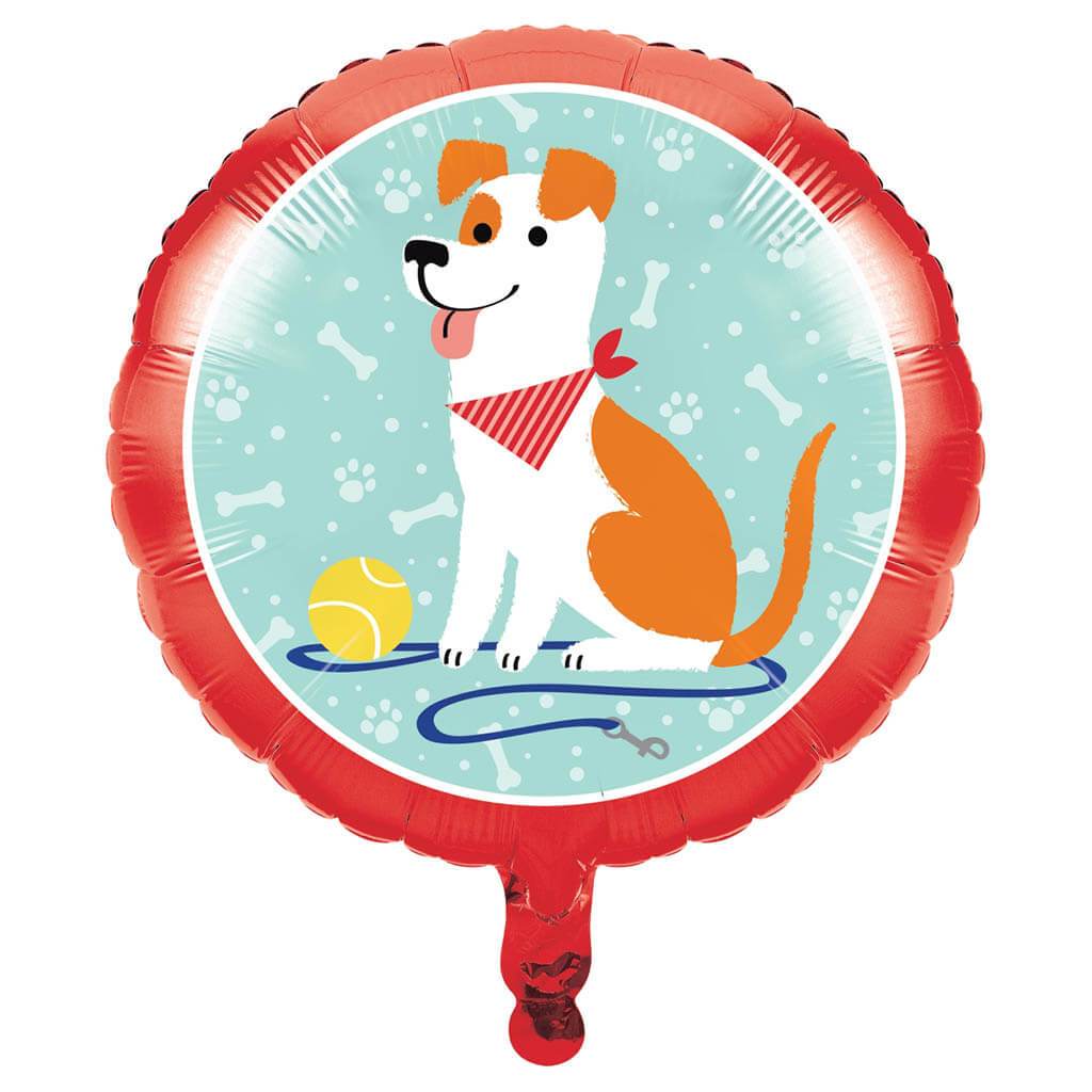 Dog Party Metallic Balloon 18in