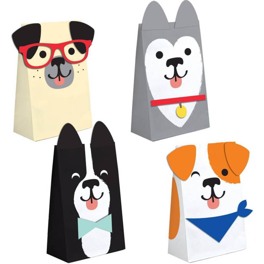 Dog Party Paper Treat Bag 8ct