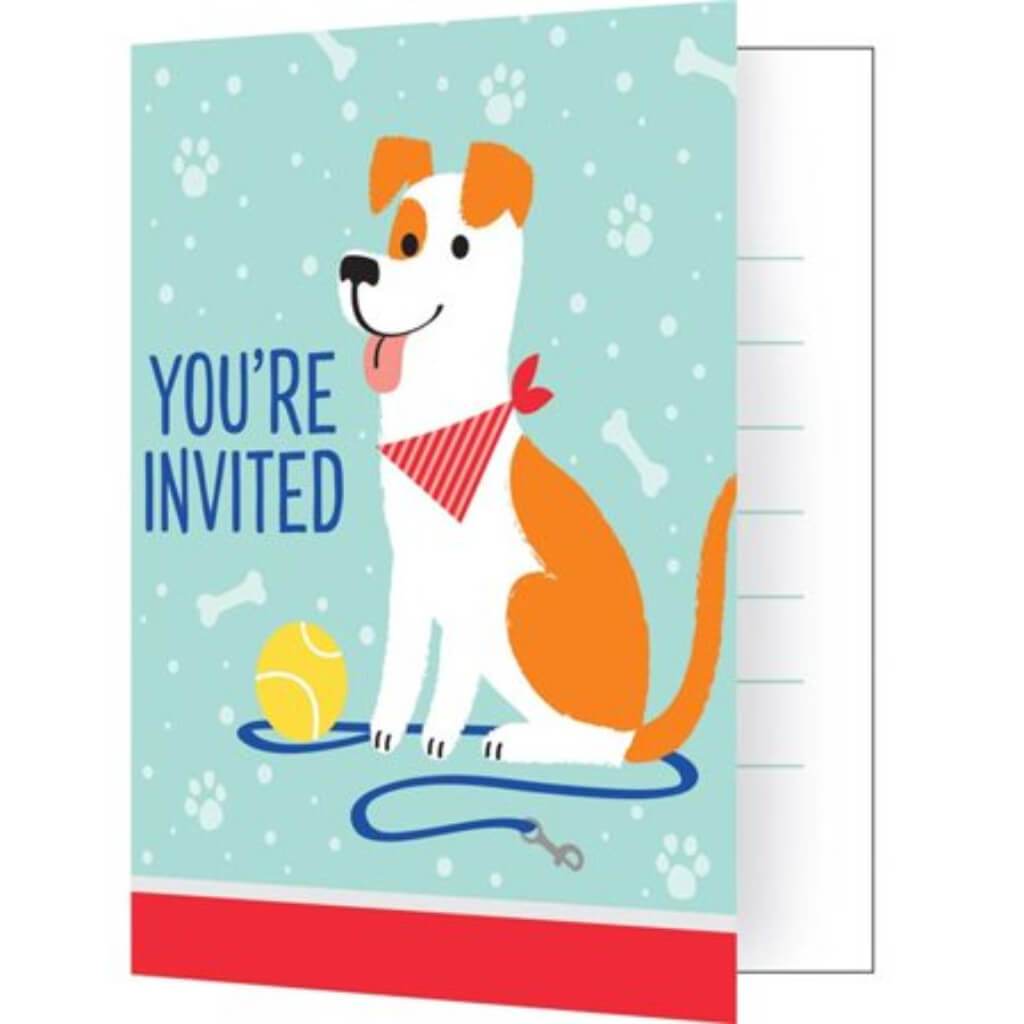 Dog Party Invitation 8ct