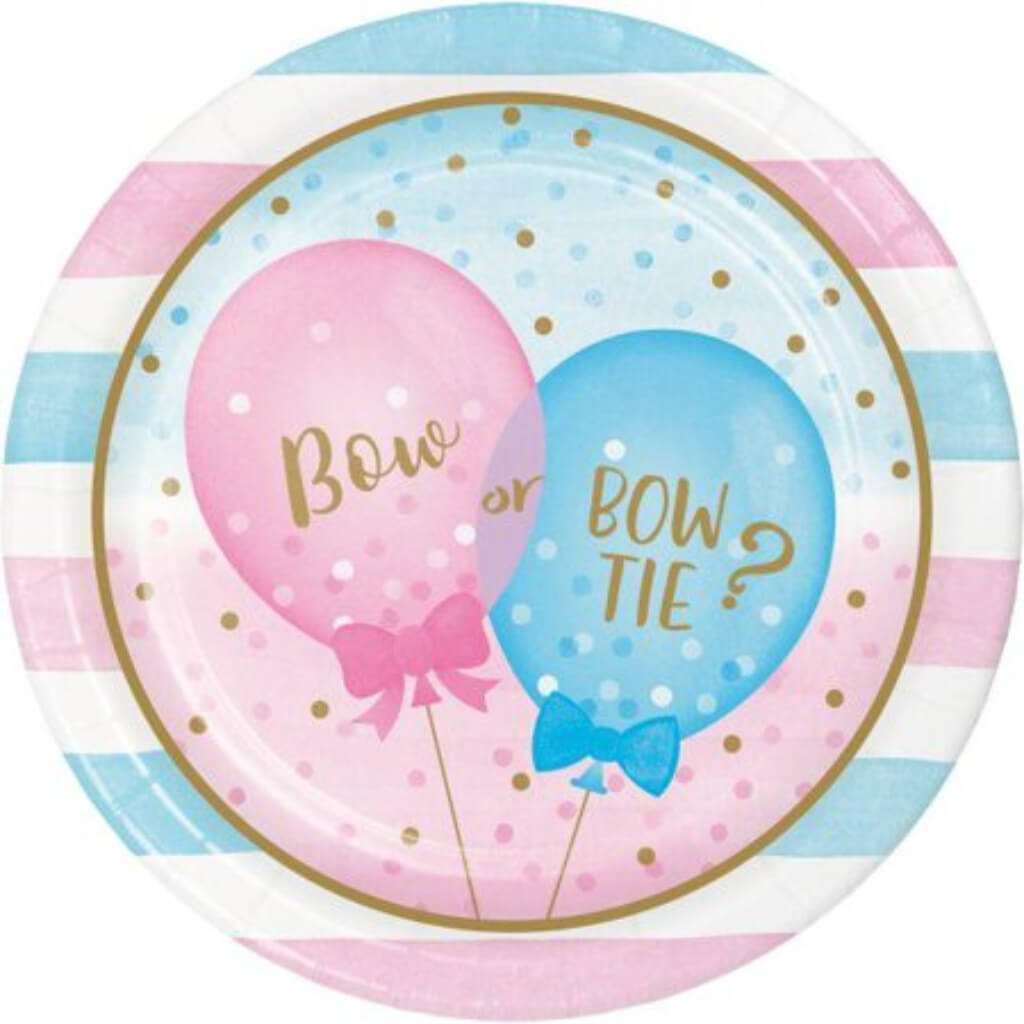 Gender Reveal Balloon 9in Plate 8ct