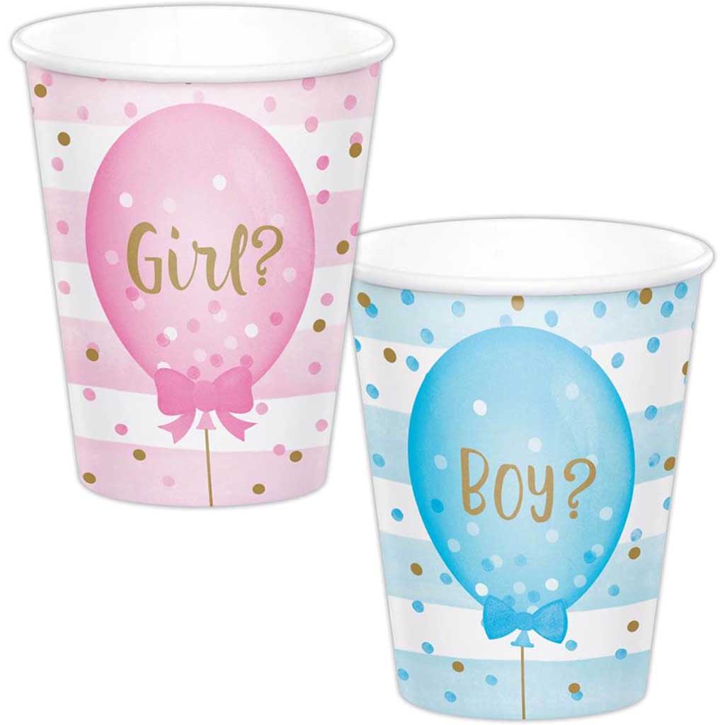 Gender Reveal Balloon 9oz Cup 8ct