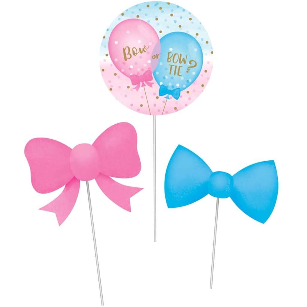 Gender Reveal Balloon Centerpiece Sticks 3ct