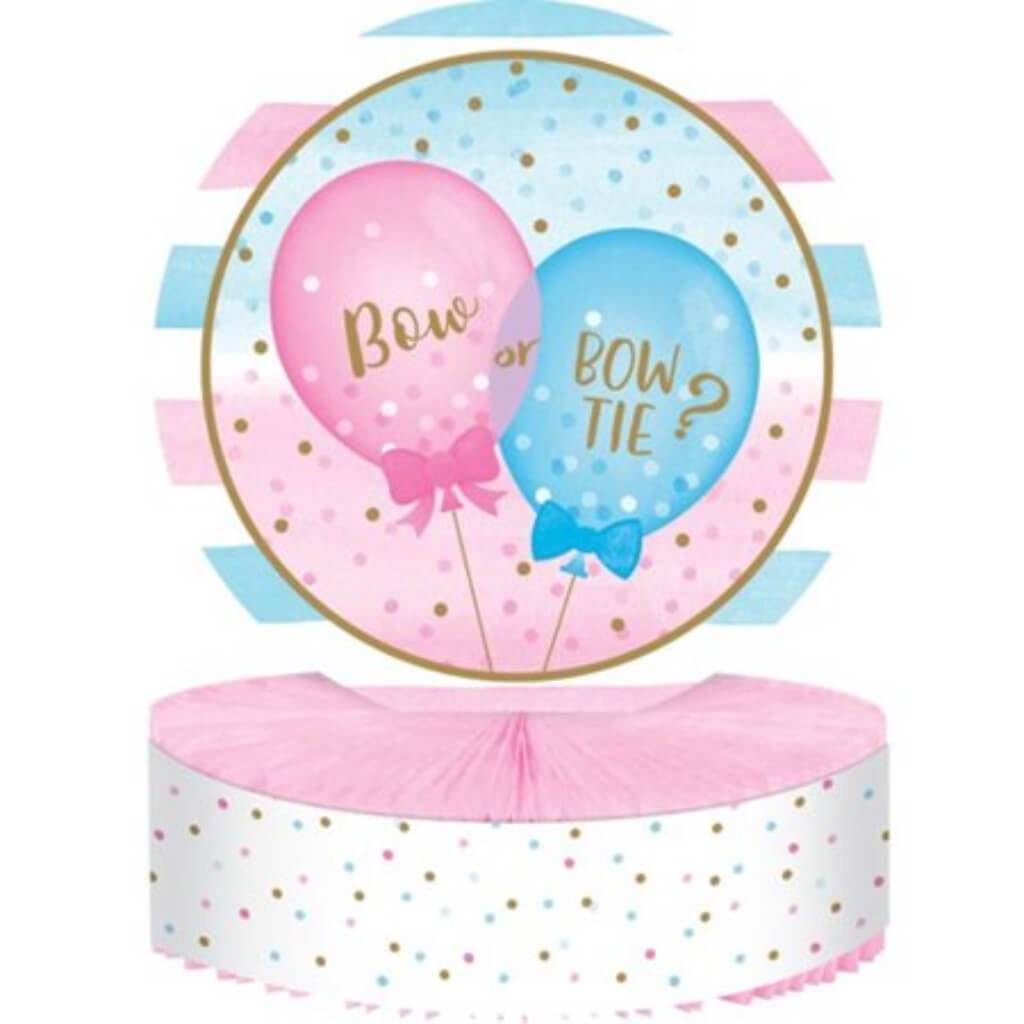 Gender Reveal Balloons Honeycomb Centerpiece