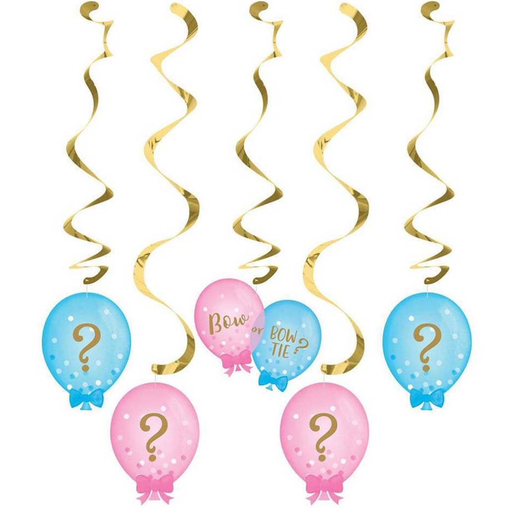 Gender Reveal Balloons Dizzy Dangler 5ct