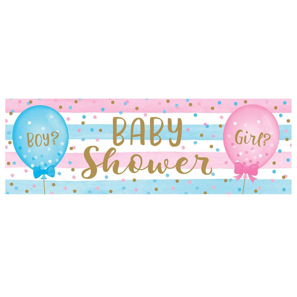 Gender Reveal Balloons Giant Banner