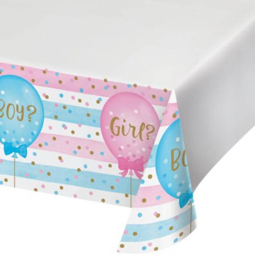 Gender Reveal Balloons Tablecover 54x102in