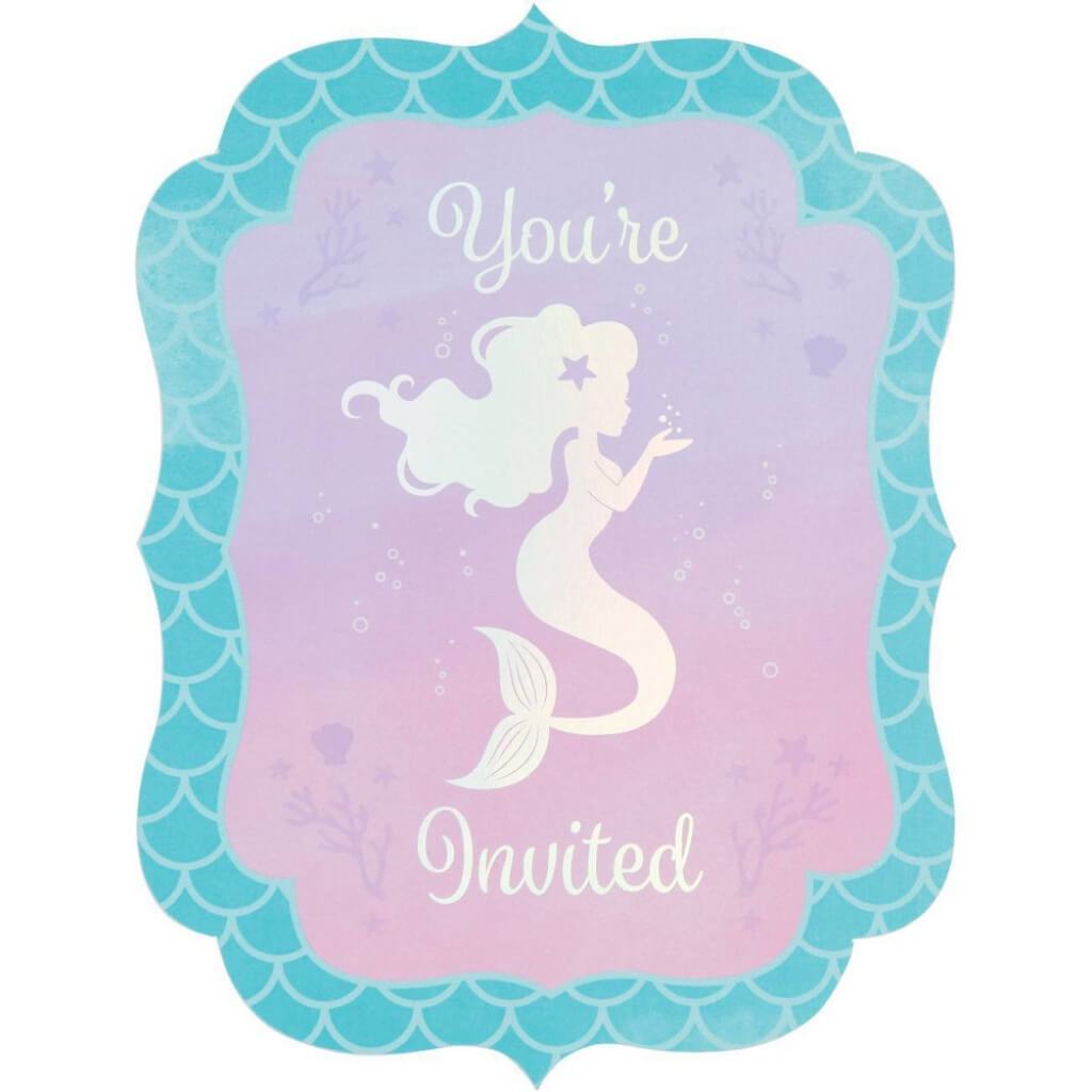 Mermaid Shine Invitation 8ct