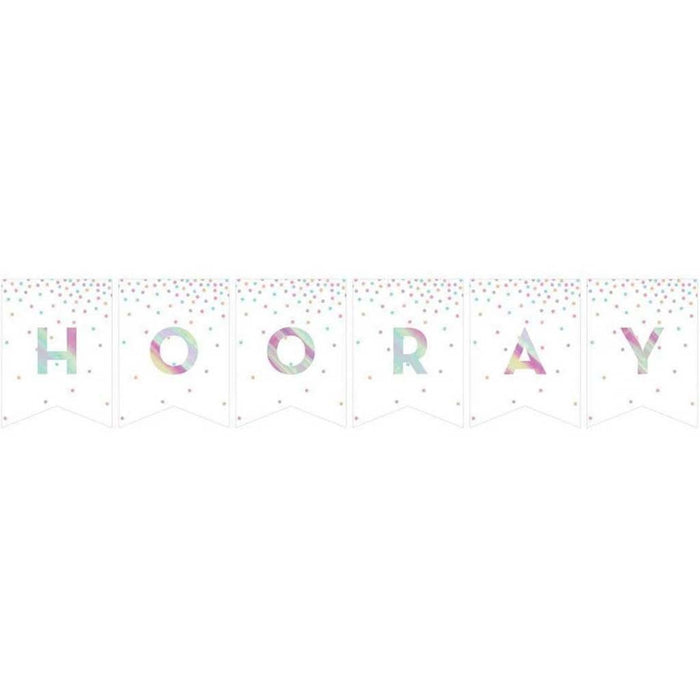 DIY Iridescent Jointed Flag Banner