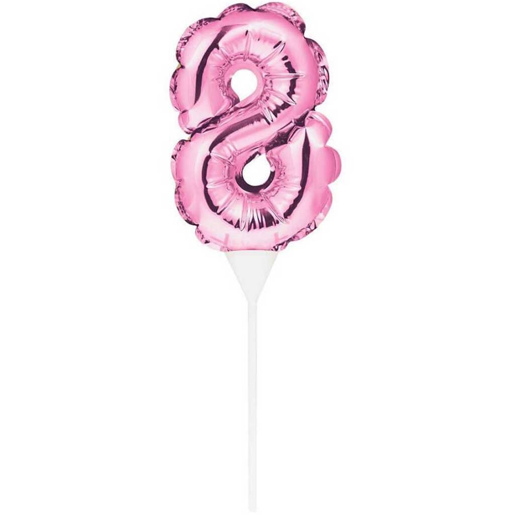 Balloon Cake Topper 8 Pink