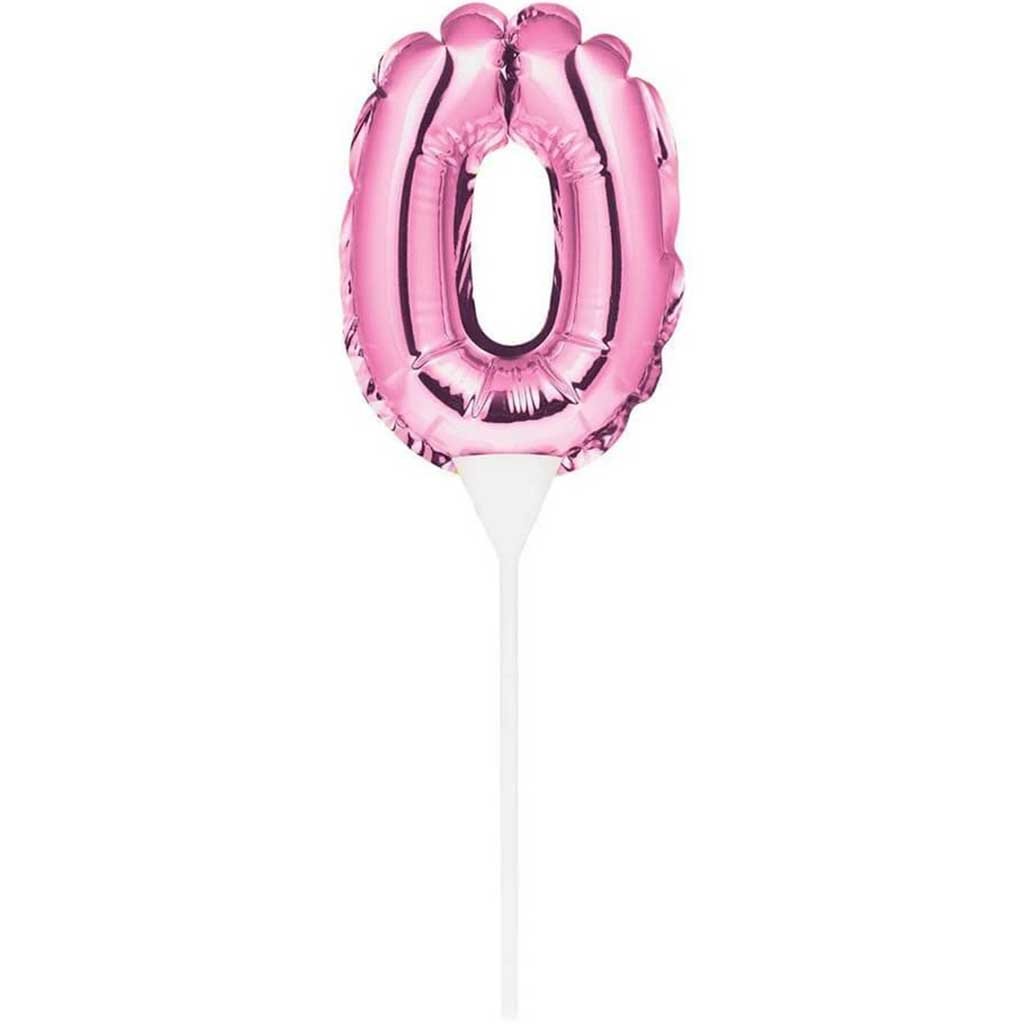 Balloon Cake Topper 0 Pink