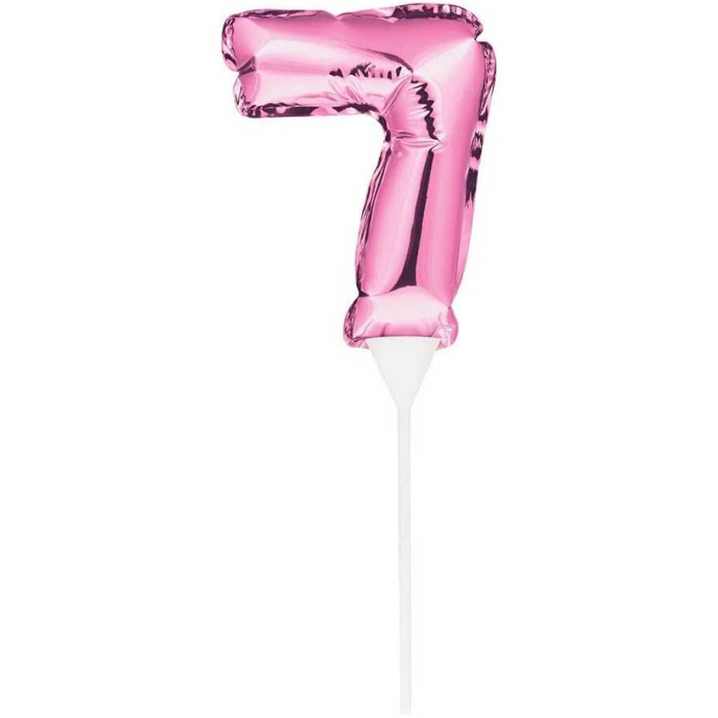 Balloon Cake Topper 7 Pink