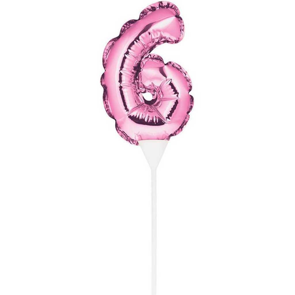 Balloon Cake Topper 6 Pink