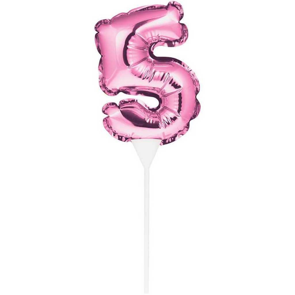 Balloon Cake Topper 5 Pink