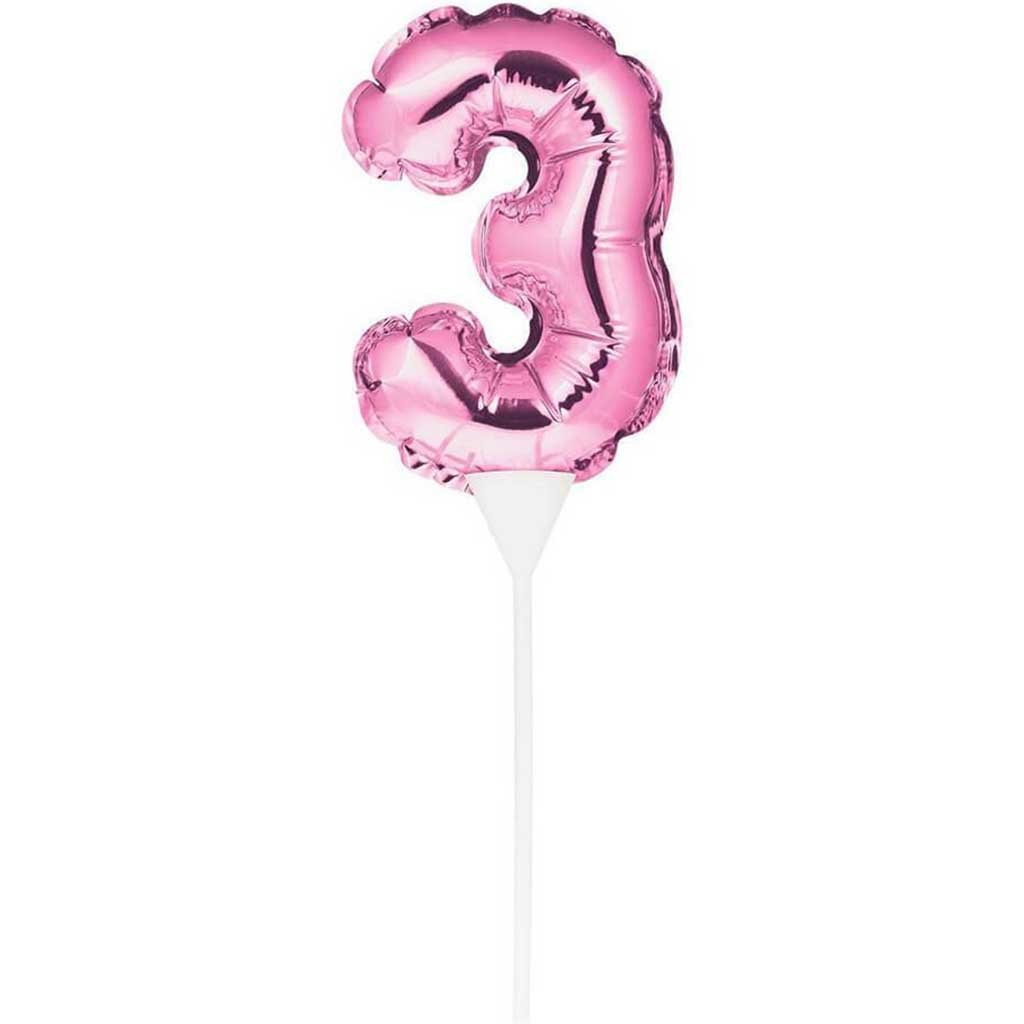 Balloon Cake Topper 3 Pink