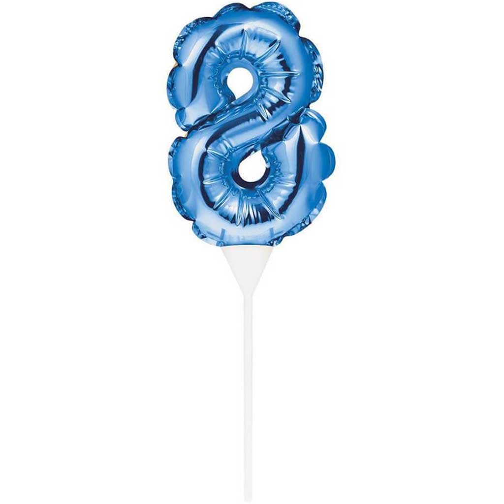 Balloon Cake Topper 8 Blue
