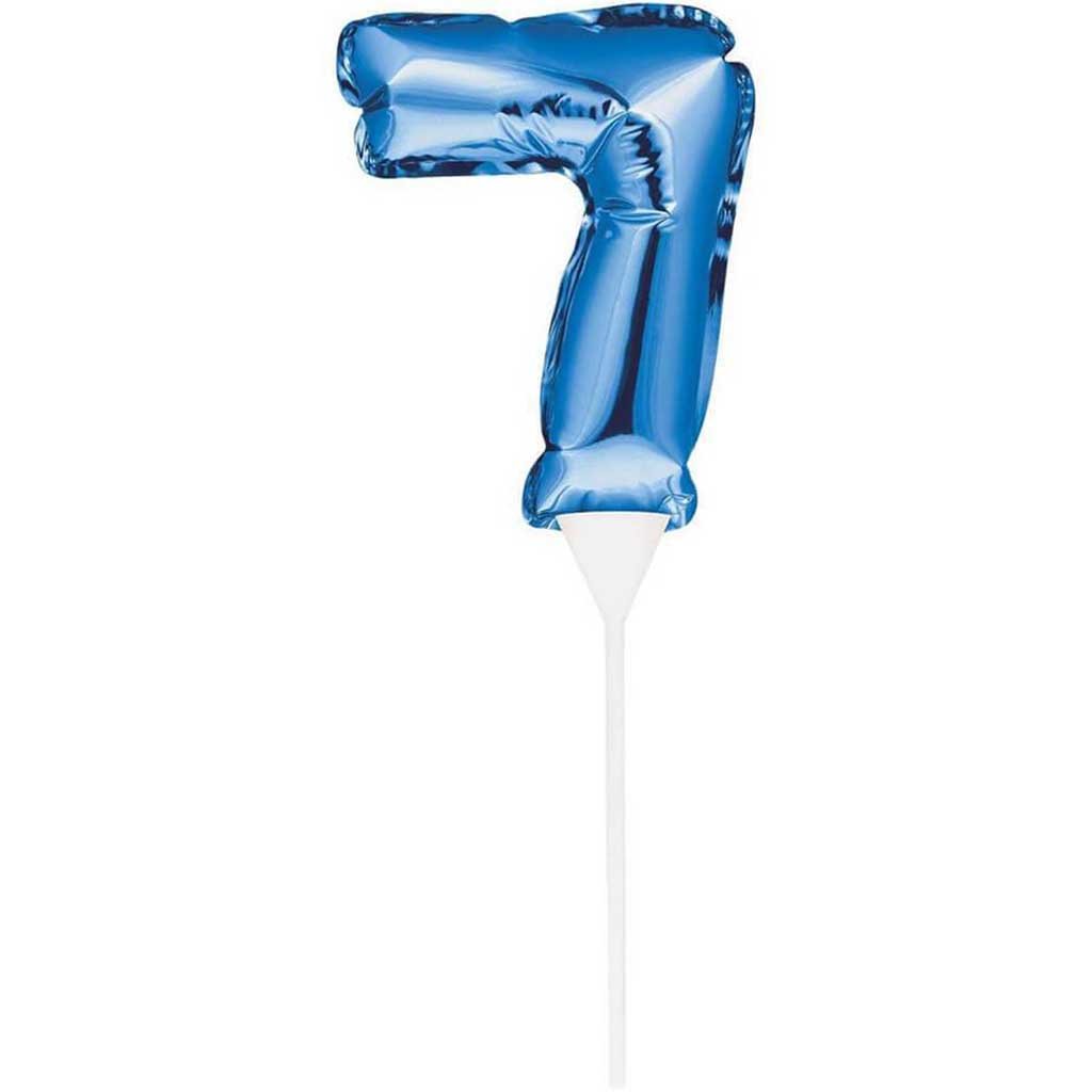 Balloon Cake Topper 7 Blue