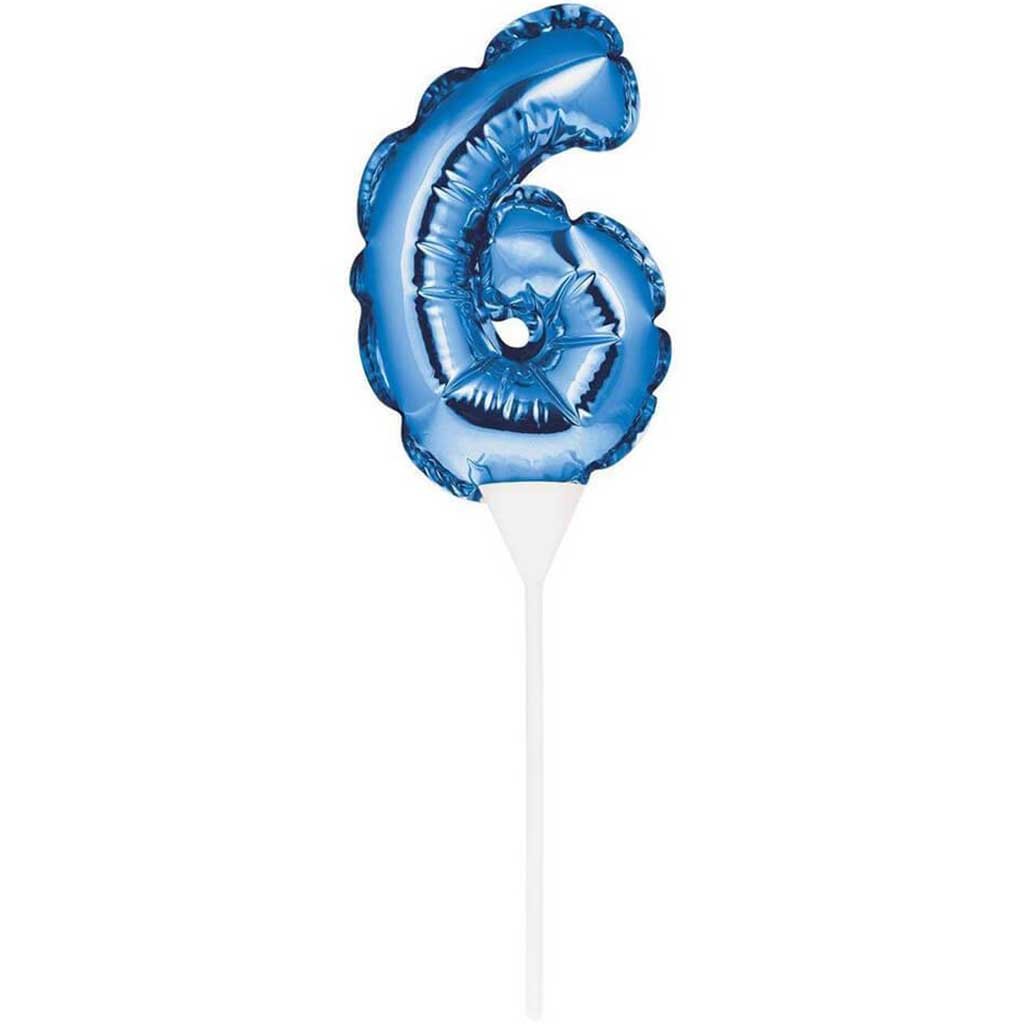 Balloon Cake Topper 6 Blue