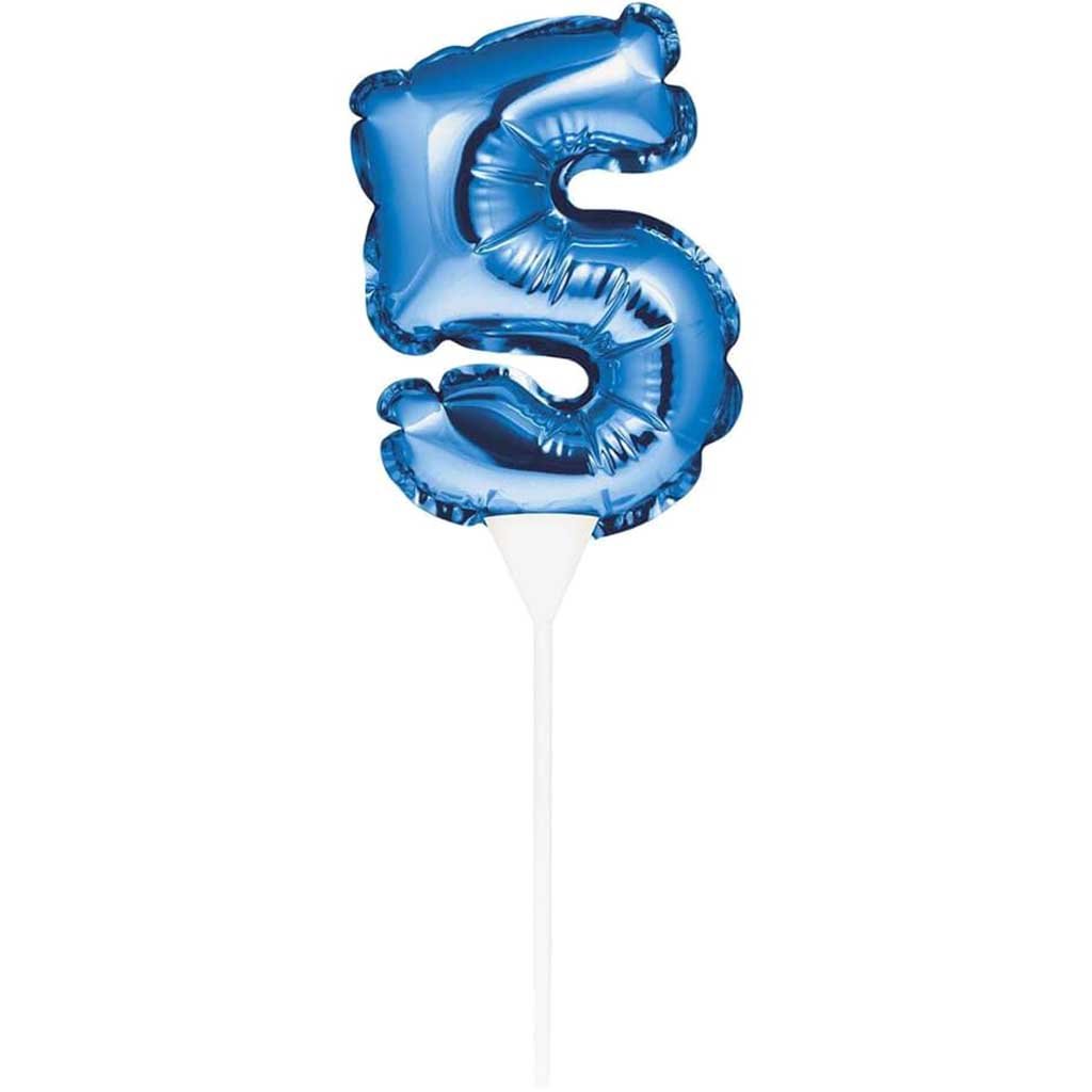 Balloon Cake Topper 5 Blue