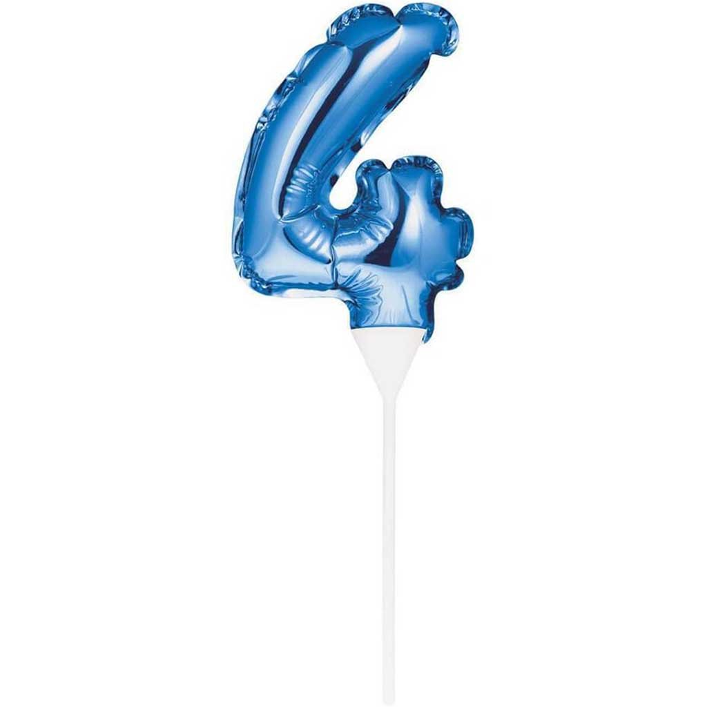 Balloon Cake Topper 4 Blue