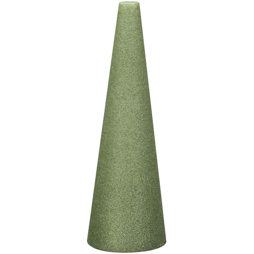 Styrofoam Cone 9x4in Green