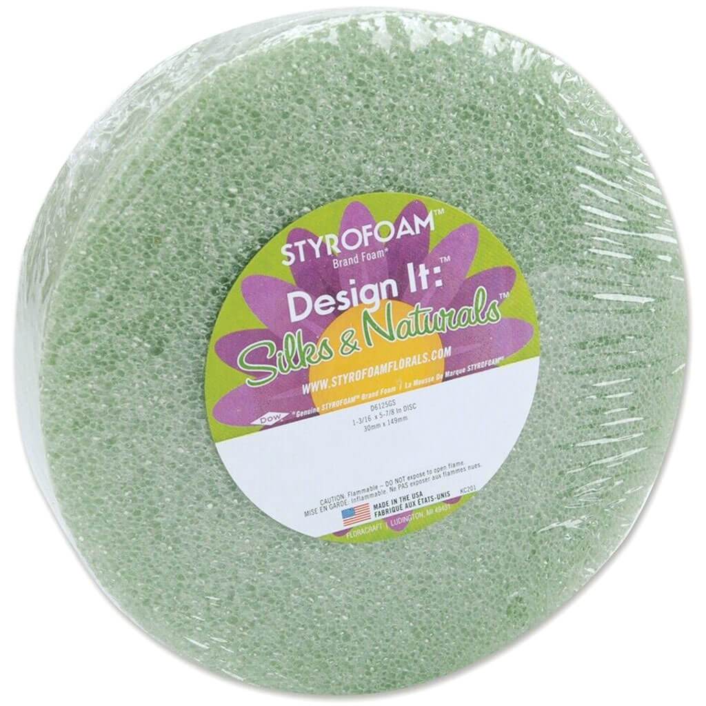 Styrofoam Disc 6x1-1/4in Green