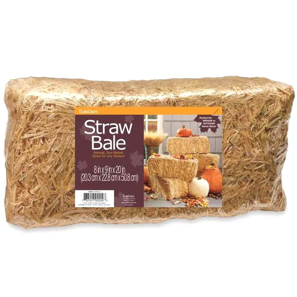 Straw Bale Natural 8x9x20in