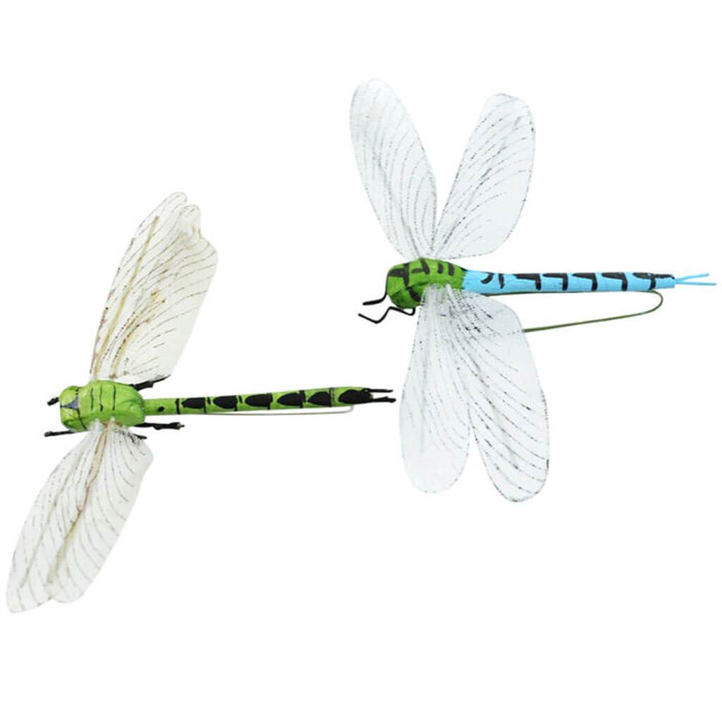 Plastic Dragonfly Natural on Wire 2.25in