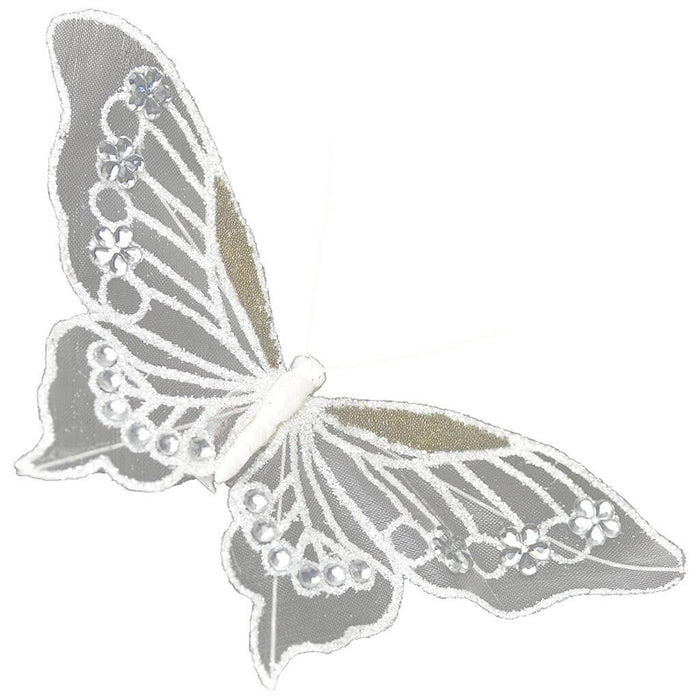 Fancy Butterfly On Clip 5.25" Fennel