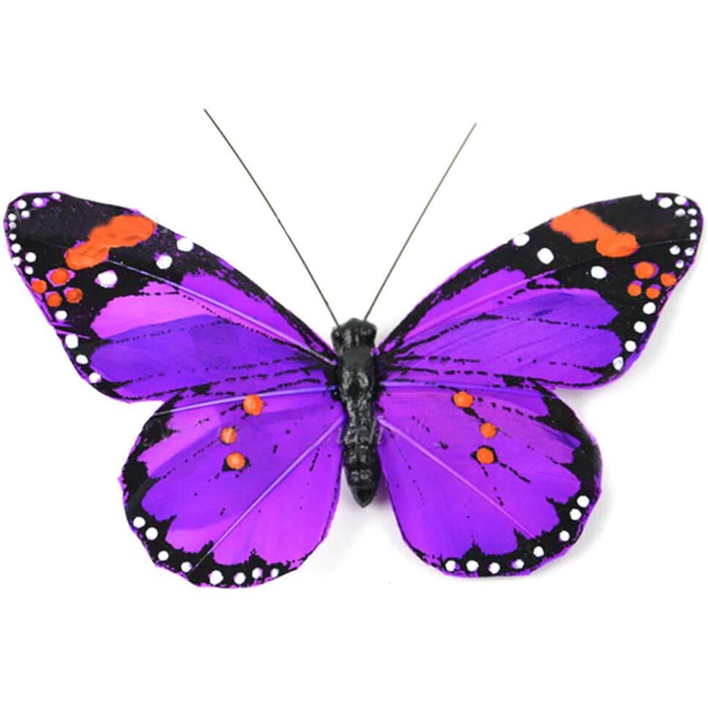 Natural Butterfly Passionate With Clip 4.25in